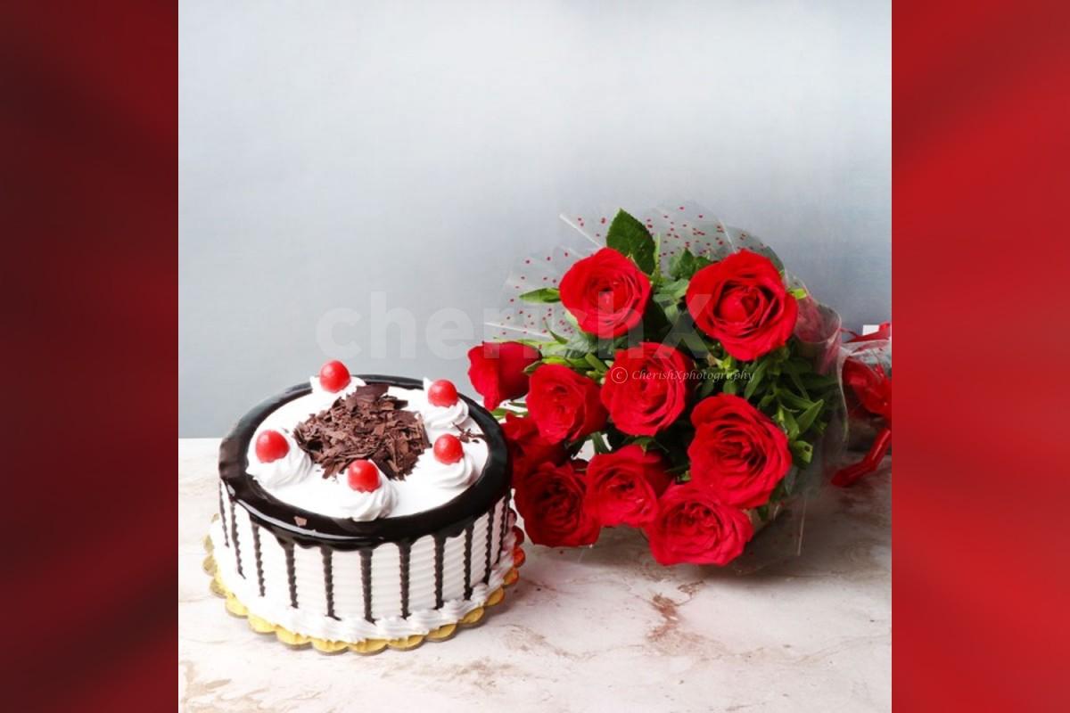 Red Rose Birthday Cake