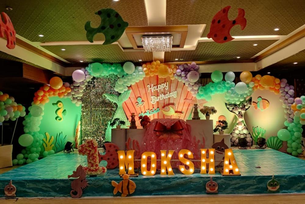 "Underwater Theme Birthday Decoration in Hyderabad for your Baby Girl
