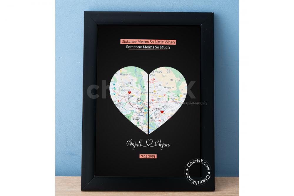 Get your special one a Distance Love Frame Gift this Anniversary or on