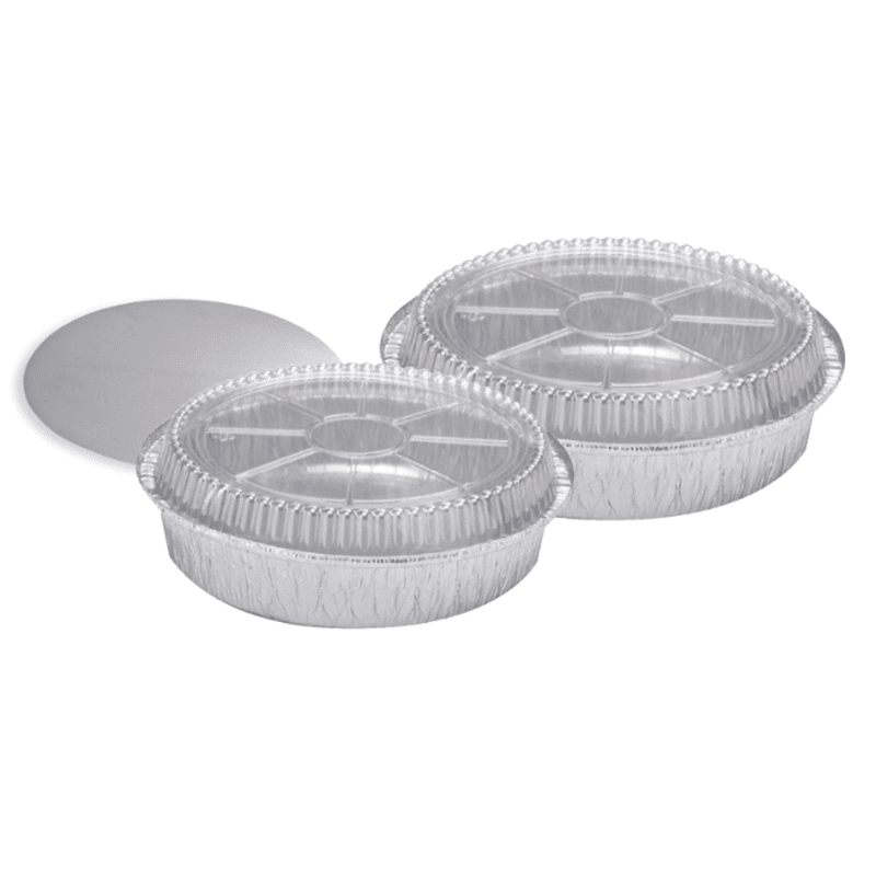 Round Aluminum Pan with Lids Dependable Plastic
