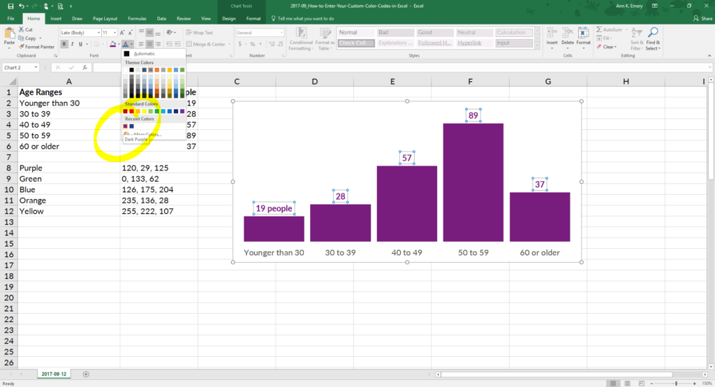 How to Enter Your Custom Color Codes in Excel Depict