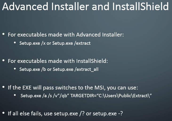 DeployHappiness The Ultimate EXE Silent Switch Finder