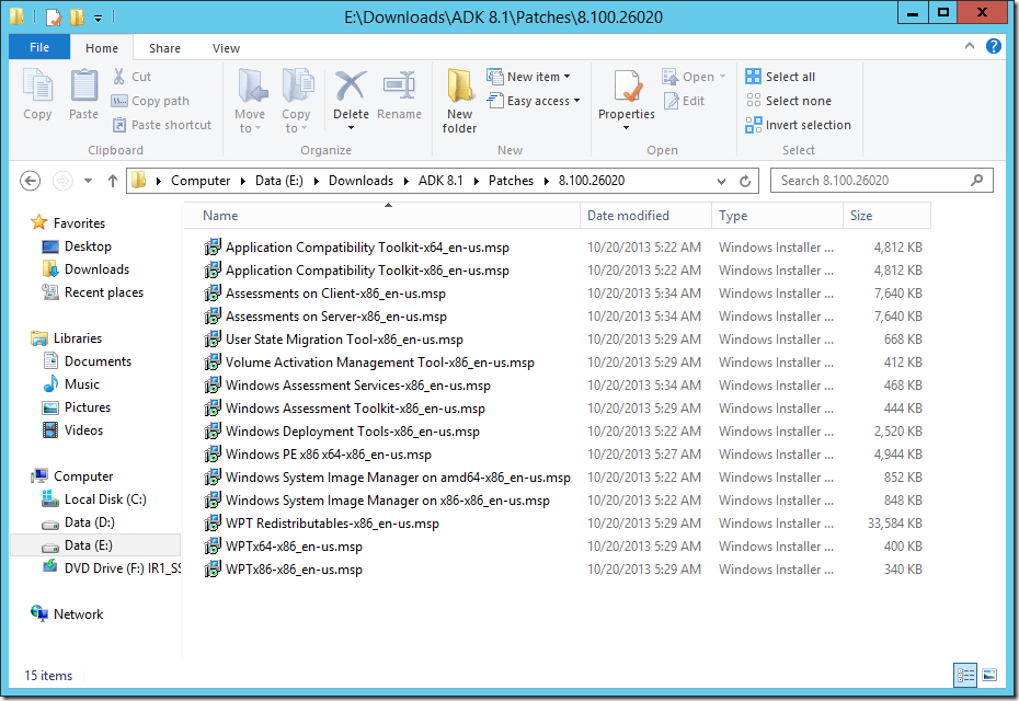 Windows ADK 8.1 ReReleased Deployment Research