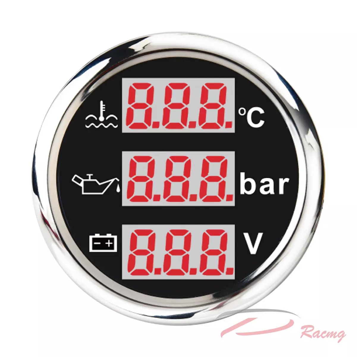 DEPO RACING Digital Multifunction Combo Gauge for Car Dual, Quad, 4