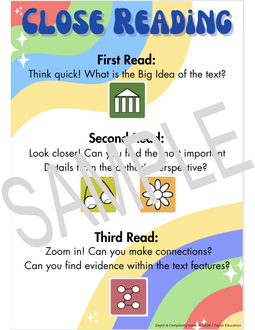 Close Reading with Depth and Complexity (1st5th Grade) The Center
