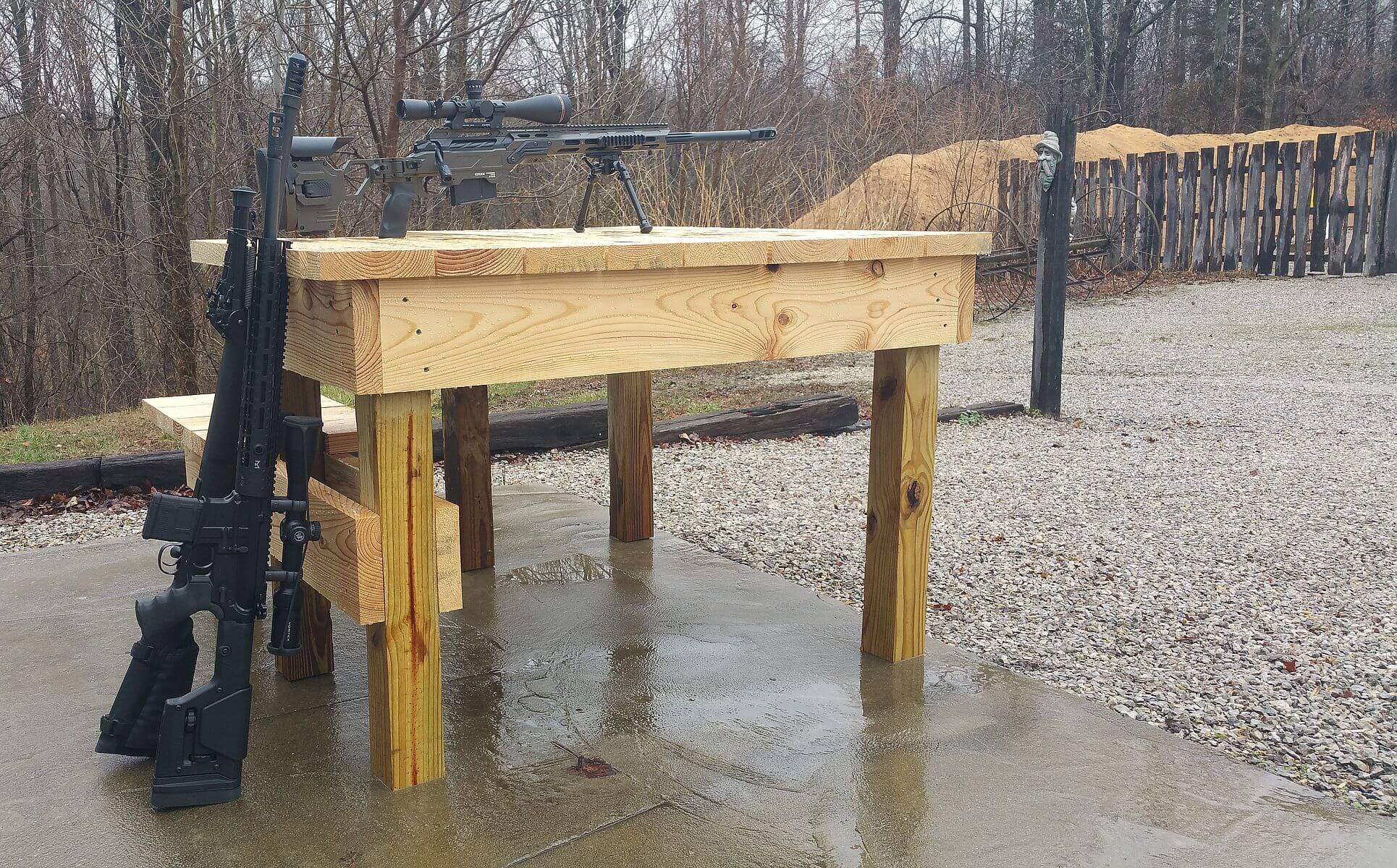 Custom Built Solid Wood Professional Shooters Bench