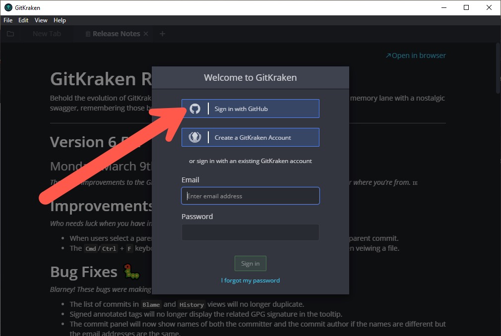 Configure GitHub with GitKraken Derailment