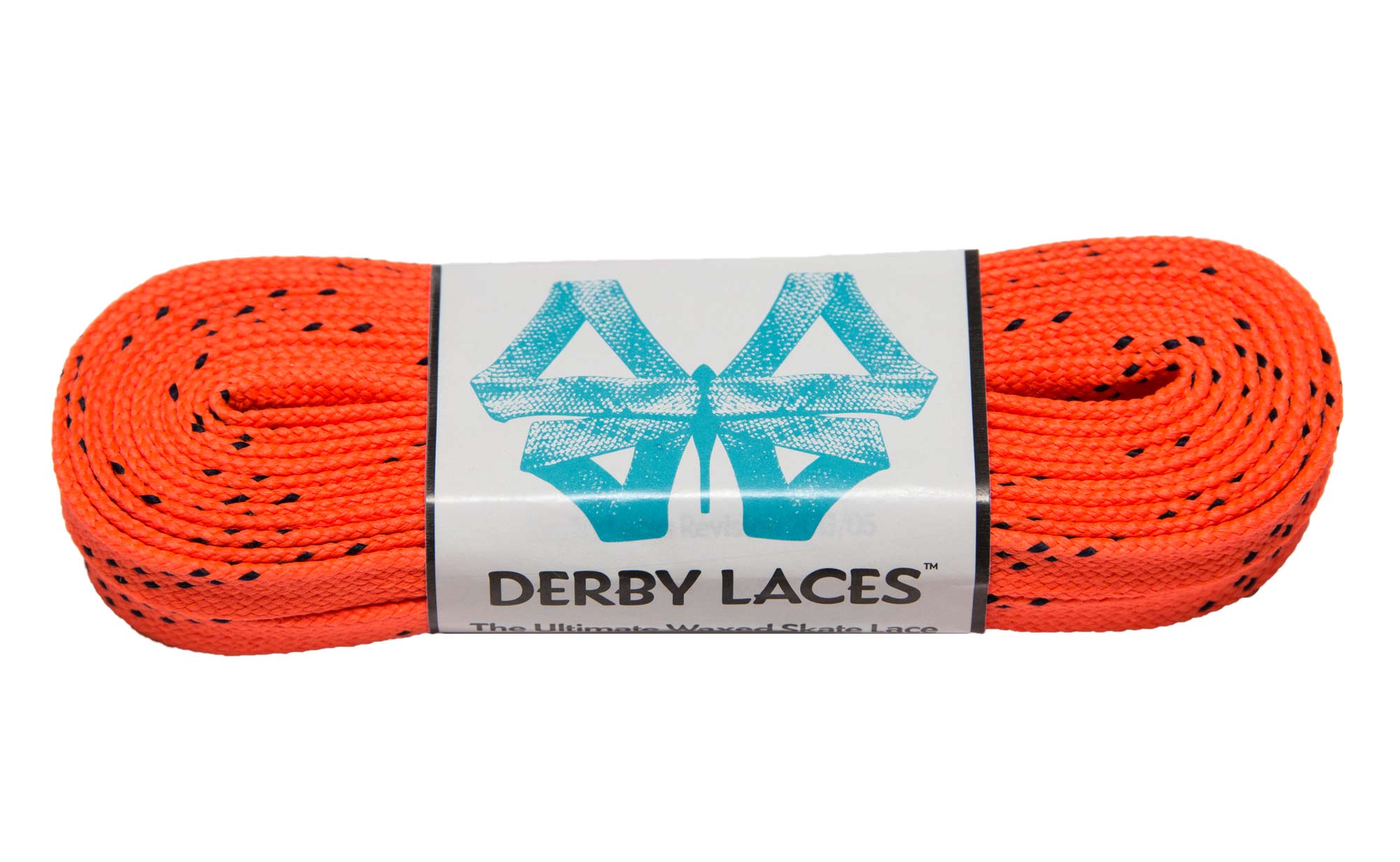 Orange Derby Laces Waxed Roller Derby Skate Lace in 60, 72, 84, 96, or