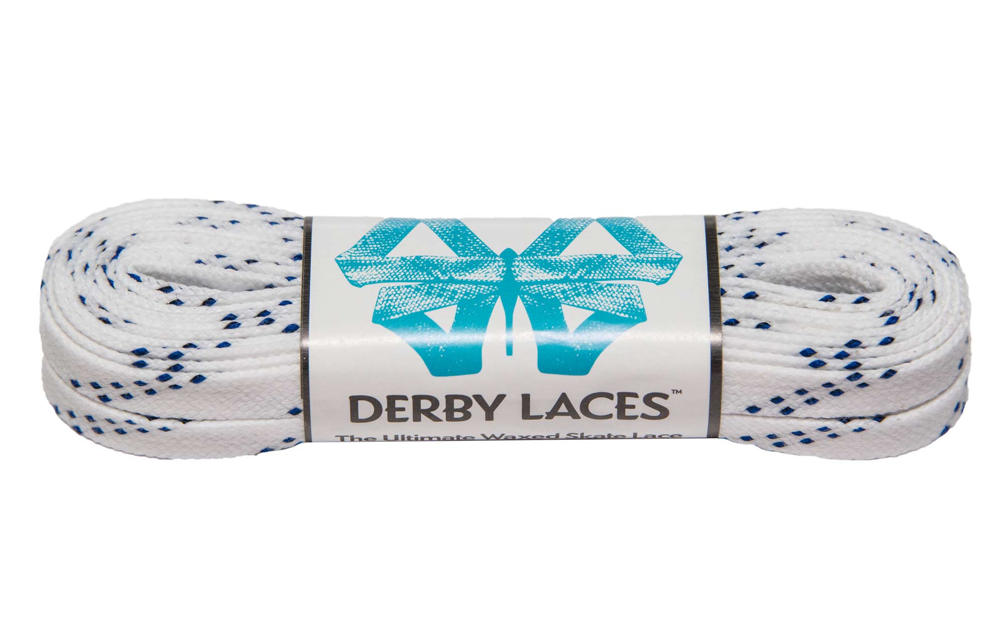 White 96 inch (244 cm) Derby Laces Waxed Roller Derby Skate Lace