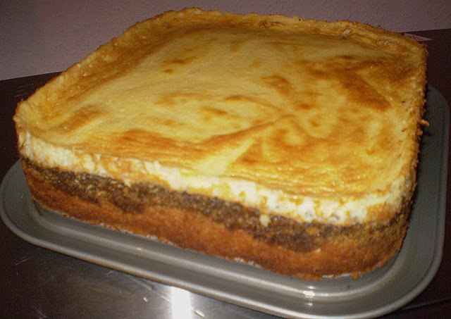 Mohnkuchen mit Schmand und Vanillepudding Schnelle Küche