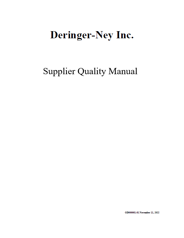 Supplier Information Archives Deringer Ney