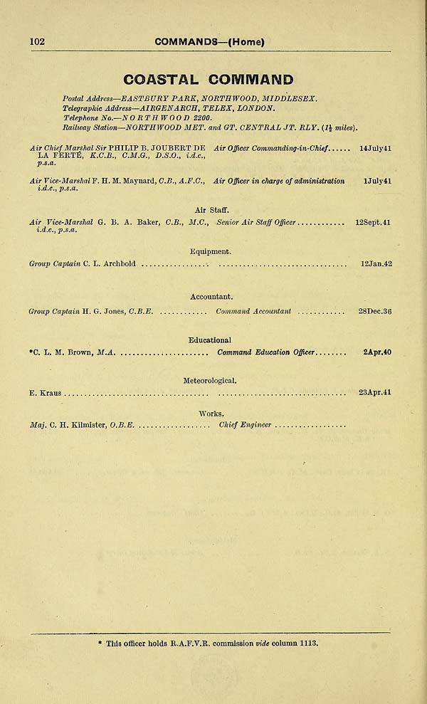 (82) Air Force lists > Air Force list > Bimonthly > 1942 > July