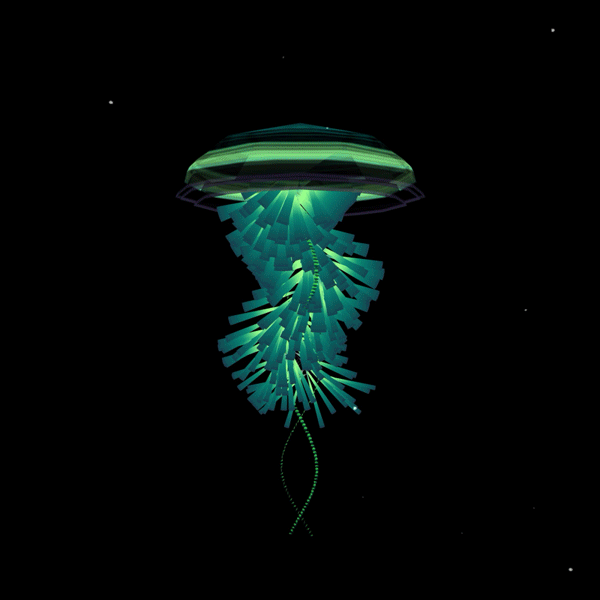 Bioluminescent Jellyfish Gif