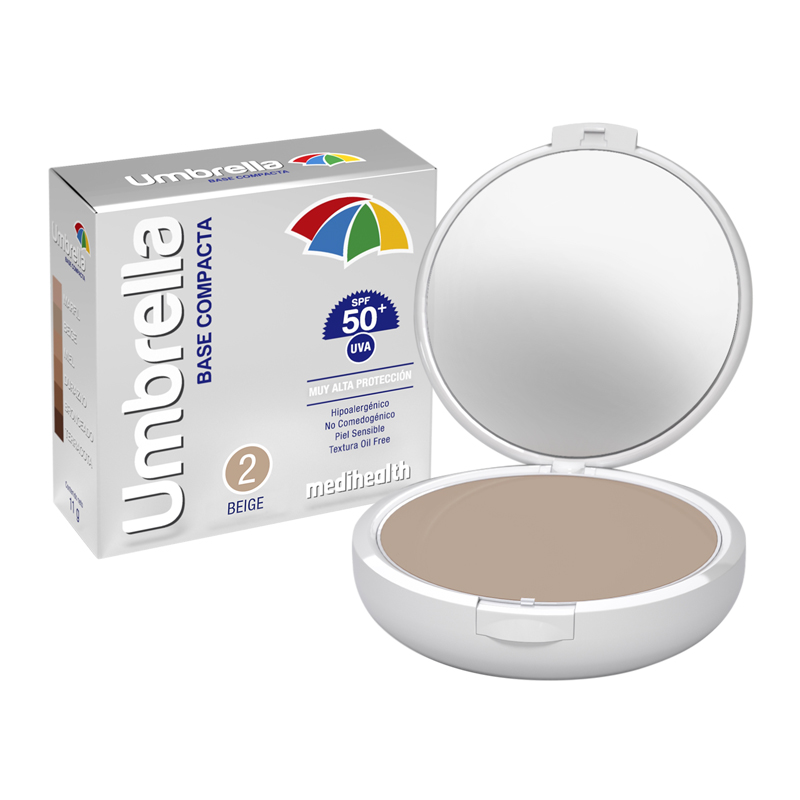 Maquillaje Base Compacta Umbrella Alta Proteccion Spf50+ Tono Beige 11g
