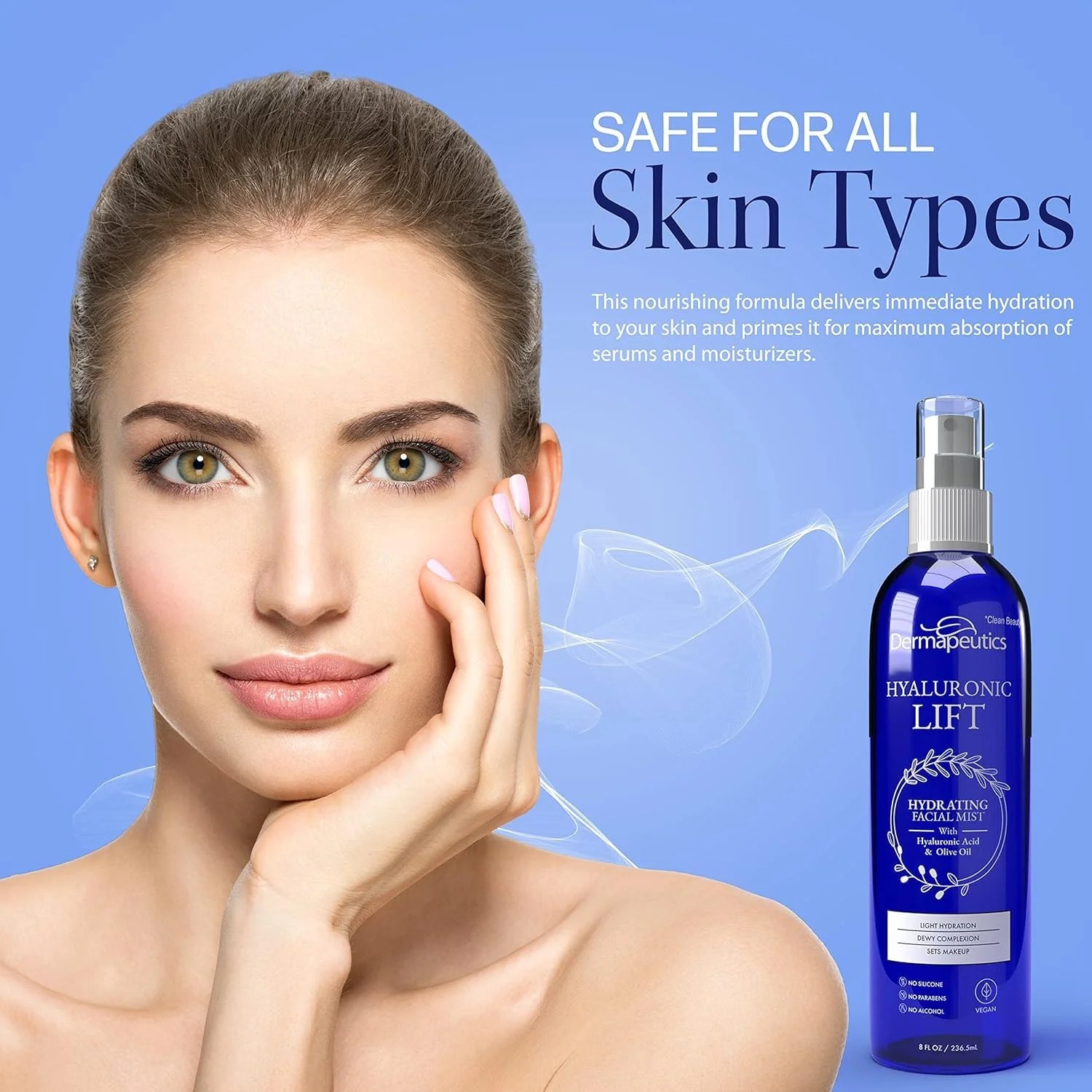 Dermapeutics Hyaluronic Lift Serum, Moisturizing Cream & and Mist Bund