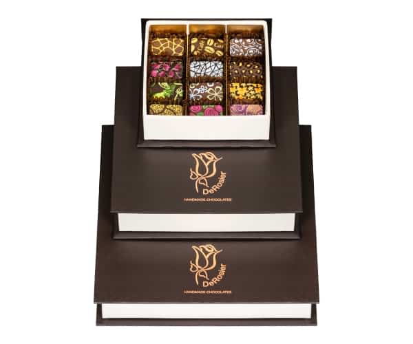 Award winning chocolates made in London DeRosier Chocolates