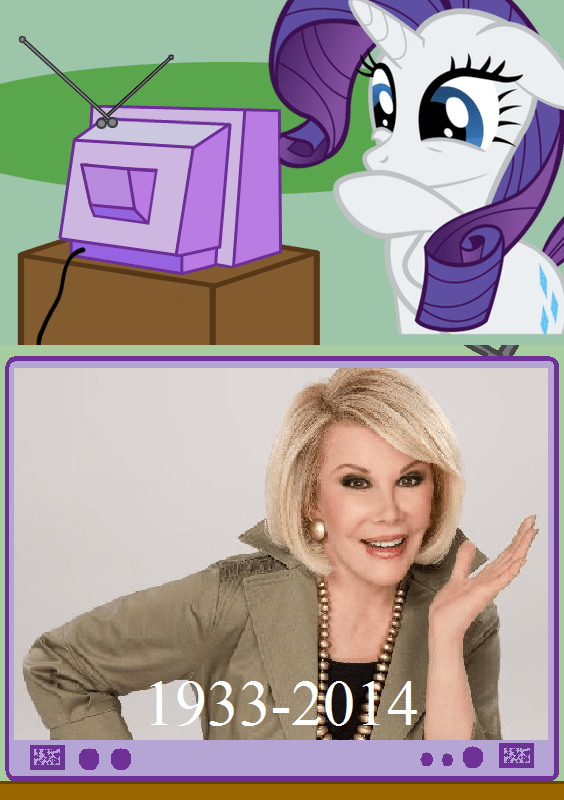 715066 safe, rarity, exploitable meme, implied death, joan rivers