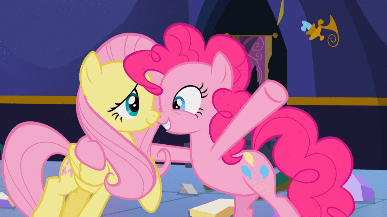 986164 animated, boop, eye contact, fluttershy, hnnng