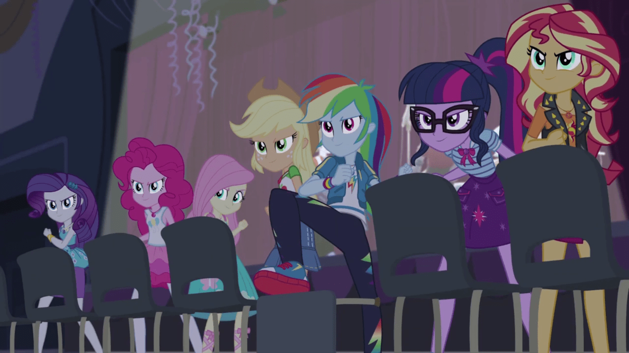 2357857 safe, screencap, applejack, fluttershy, pinkie pie, rainbow dash, rarity, scitwi