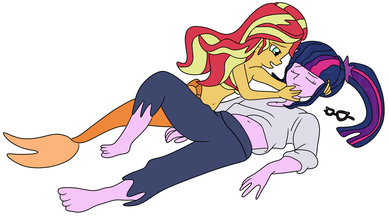 2618549 safe, artistjadethepegasus, scitwi, sunset