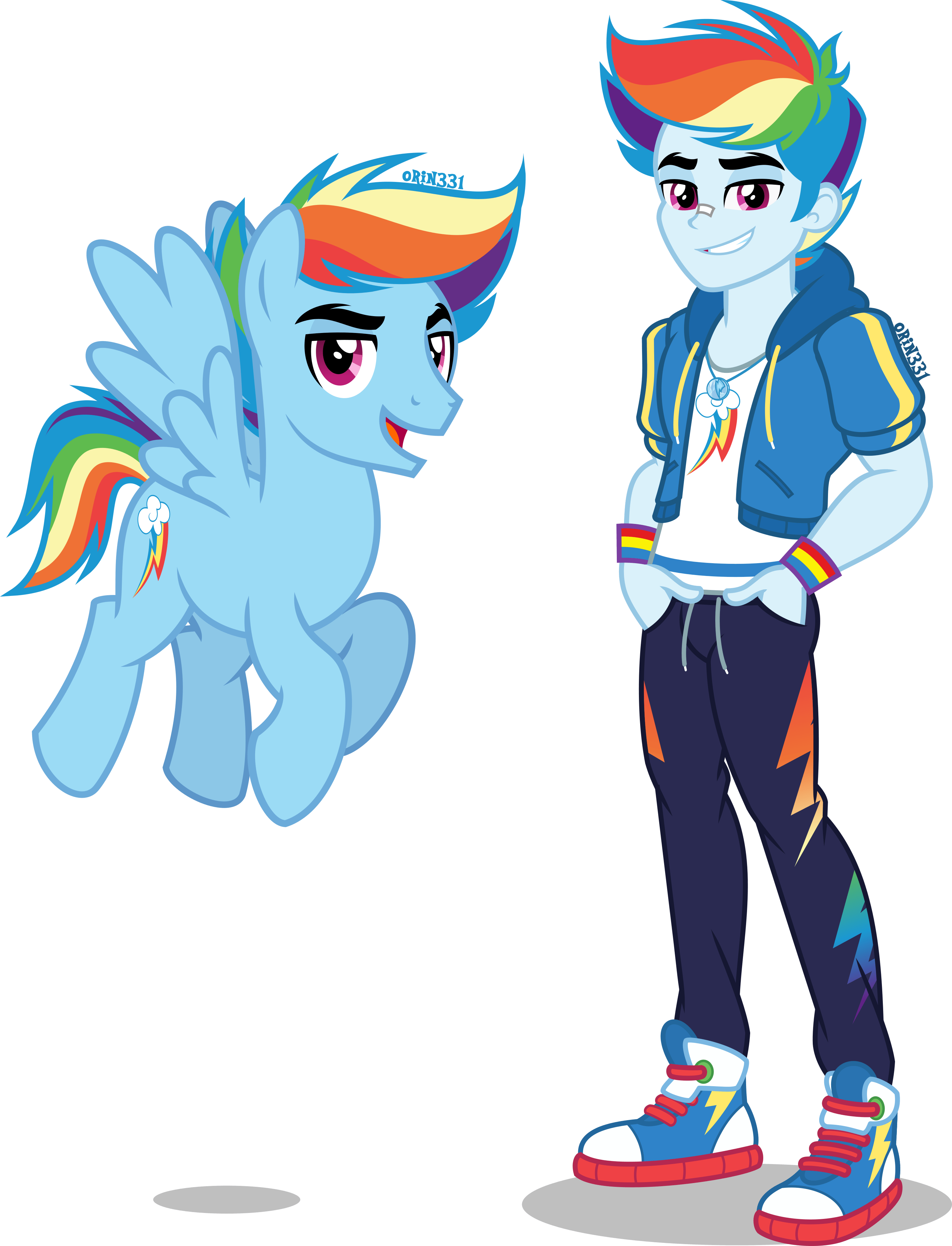 2412596 safe, artistorin331, rainbow dash, human, pegasus, pony