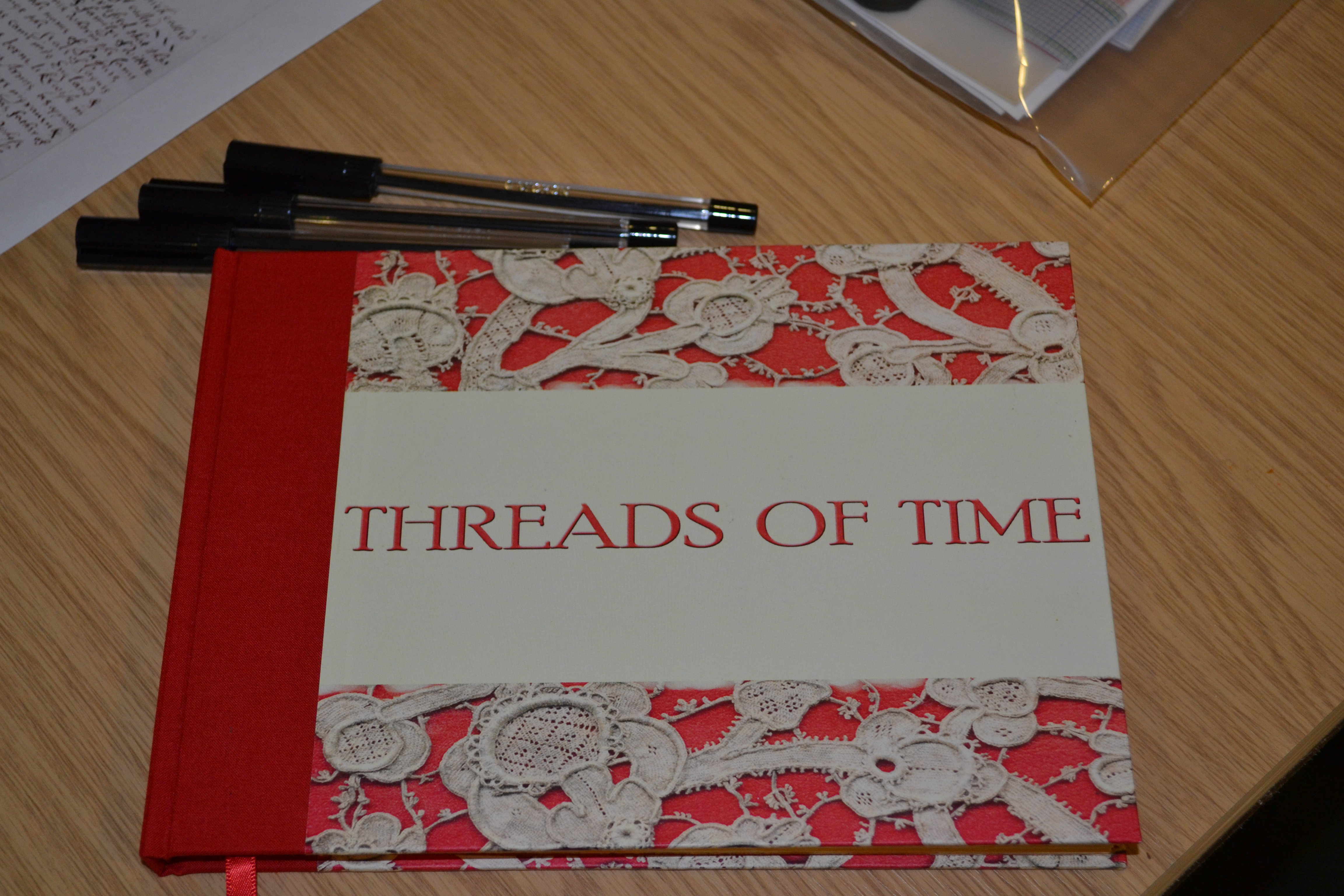 The Threads of Time comments book Learning a new skill Herts Memories