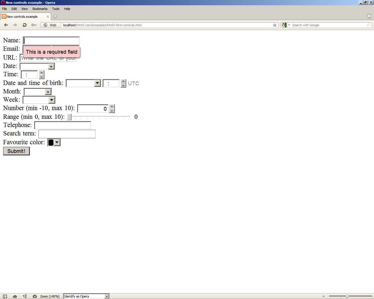HTML5 and CSS3 6 HTML5 Forms