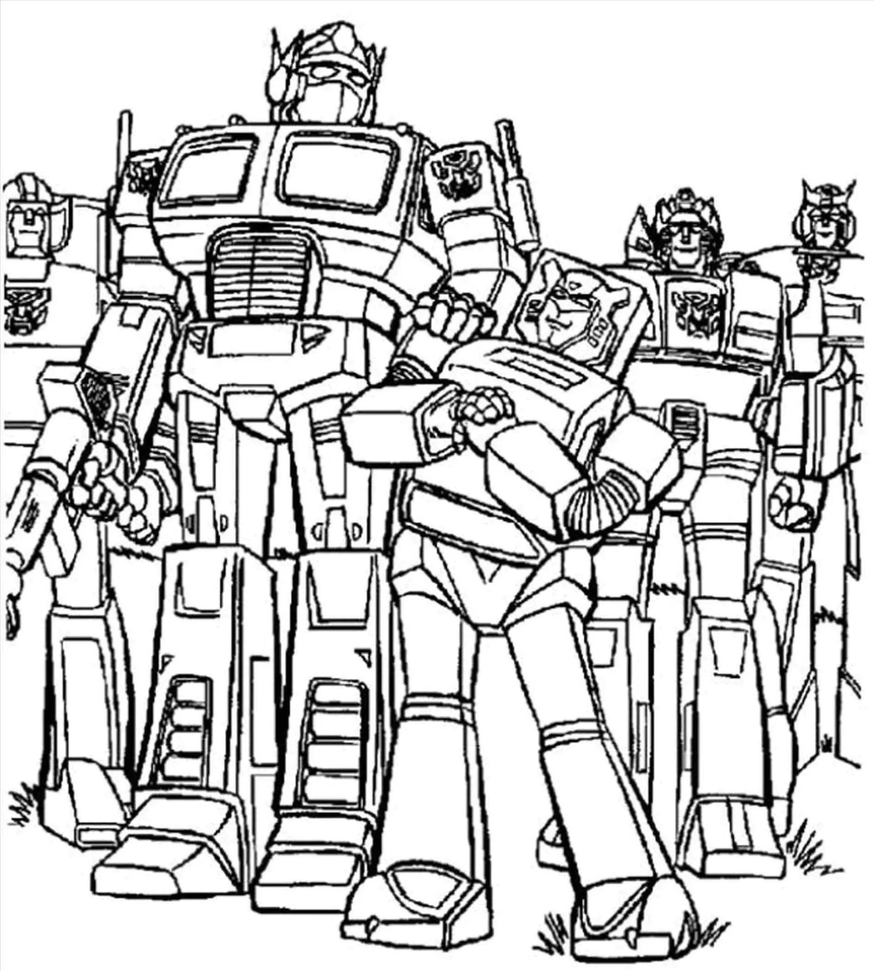 Transformers para colorir e imprimir