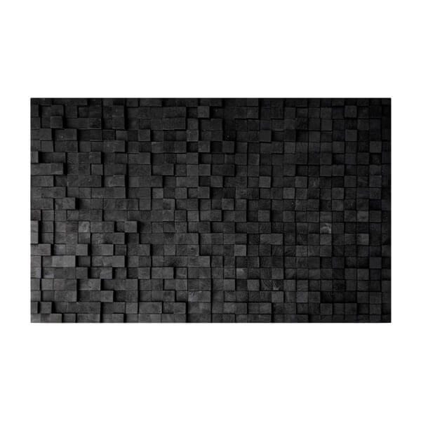Full Black Wood Wall Art Wood Panel Art