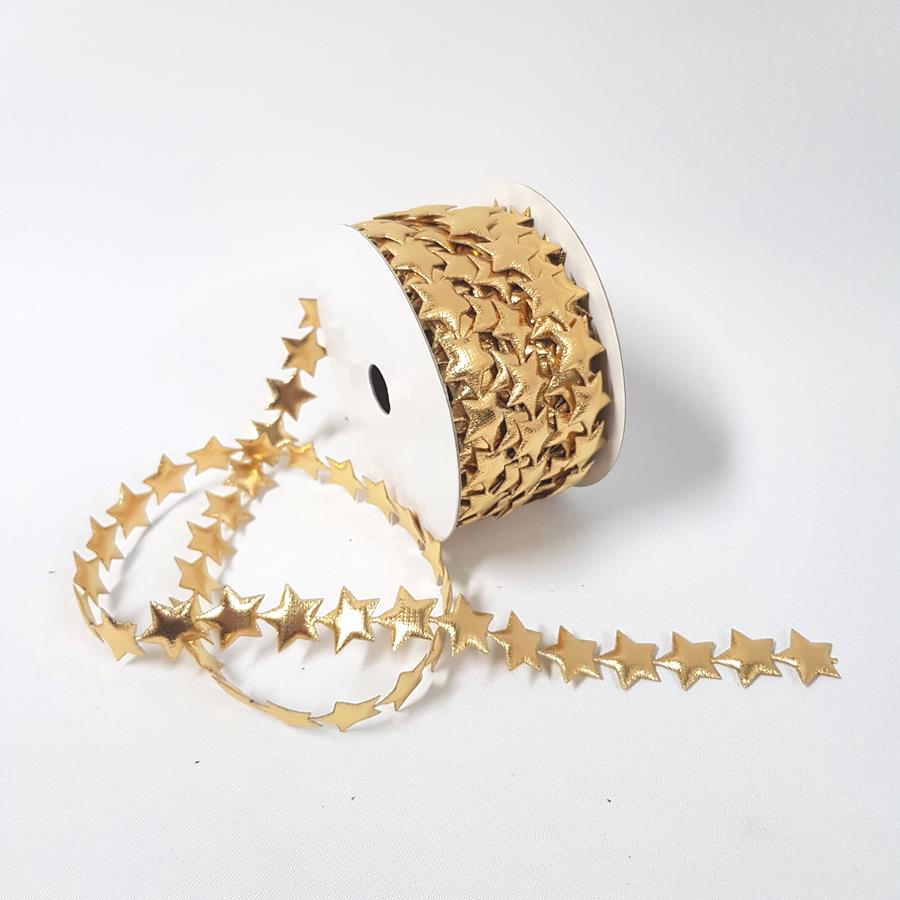 Star Ribbon Garland Gold Desflora