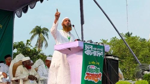 খুলনায় ১১ দলীয় ঐক্যের বিভাগীয় সমাবেশে অন্তর্বর্তী সরকার ও বিএনপির সমালোচনা করলেন মামুনুল হক