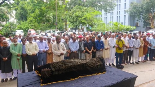 মিরপুর শহীদ বুদ্ধিজীবী কবরস্থানে একুশে পদকপ্রাপ্ত কবি আল মুজাহিদীর দাফন সম্পন্ন