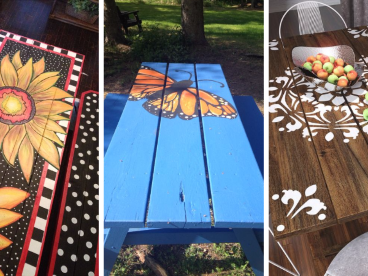 17 Belles Idees Pour Repeindre Sa Table De Pique Nique En Bois