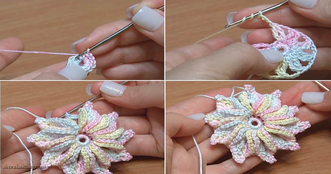 Crochet 3D Flower Tutorial Tutorials & More