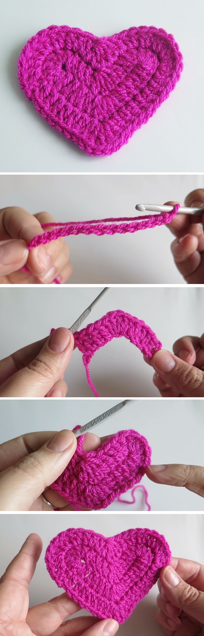 Simple Heart Crochet Tutorial Tutorials & More