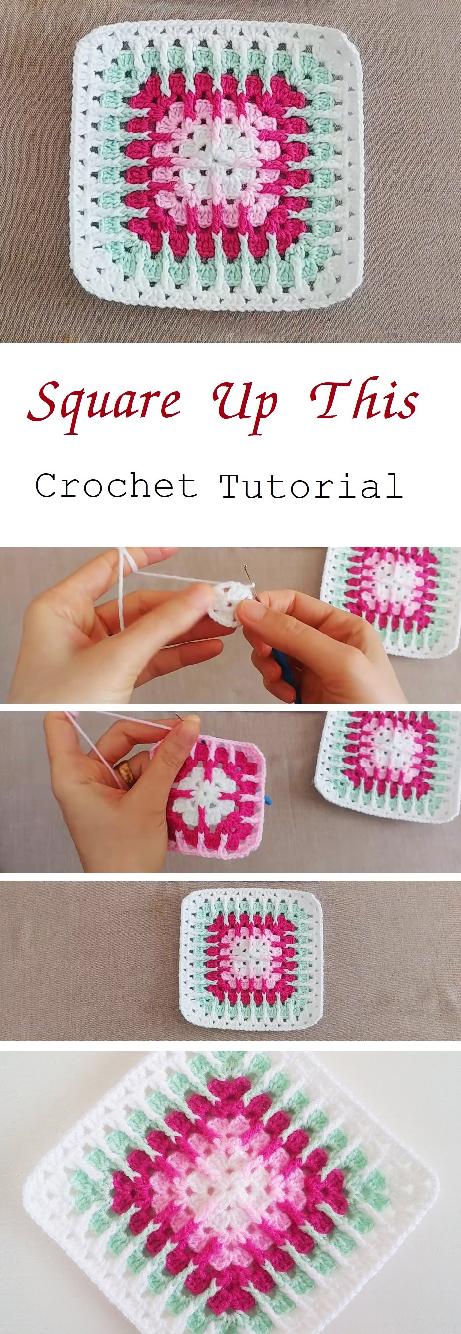 Crochet Square Easy to Make (Tutorial) Tutorials & More