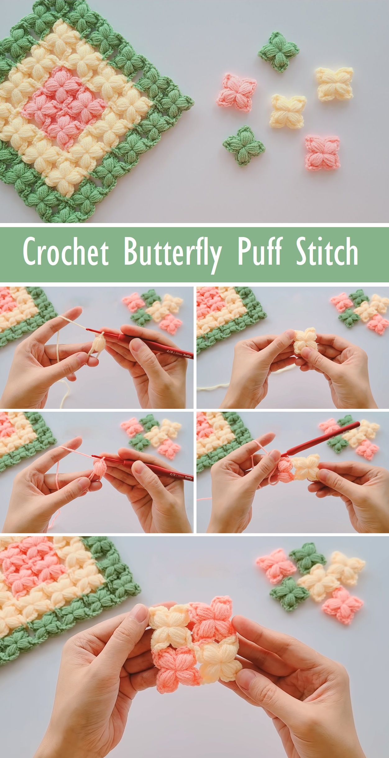 Crochet Butterfly Puff Stitch Tutorials & More