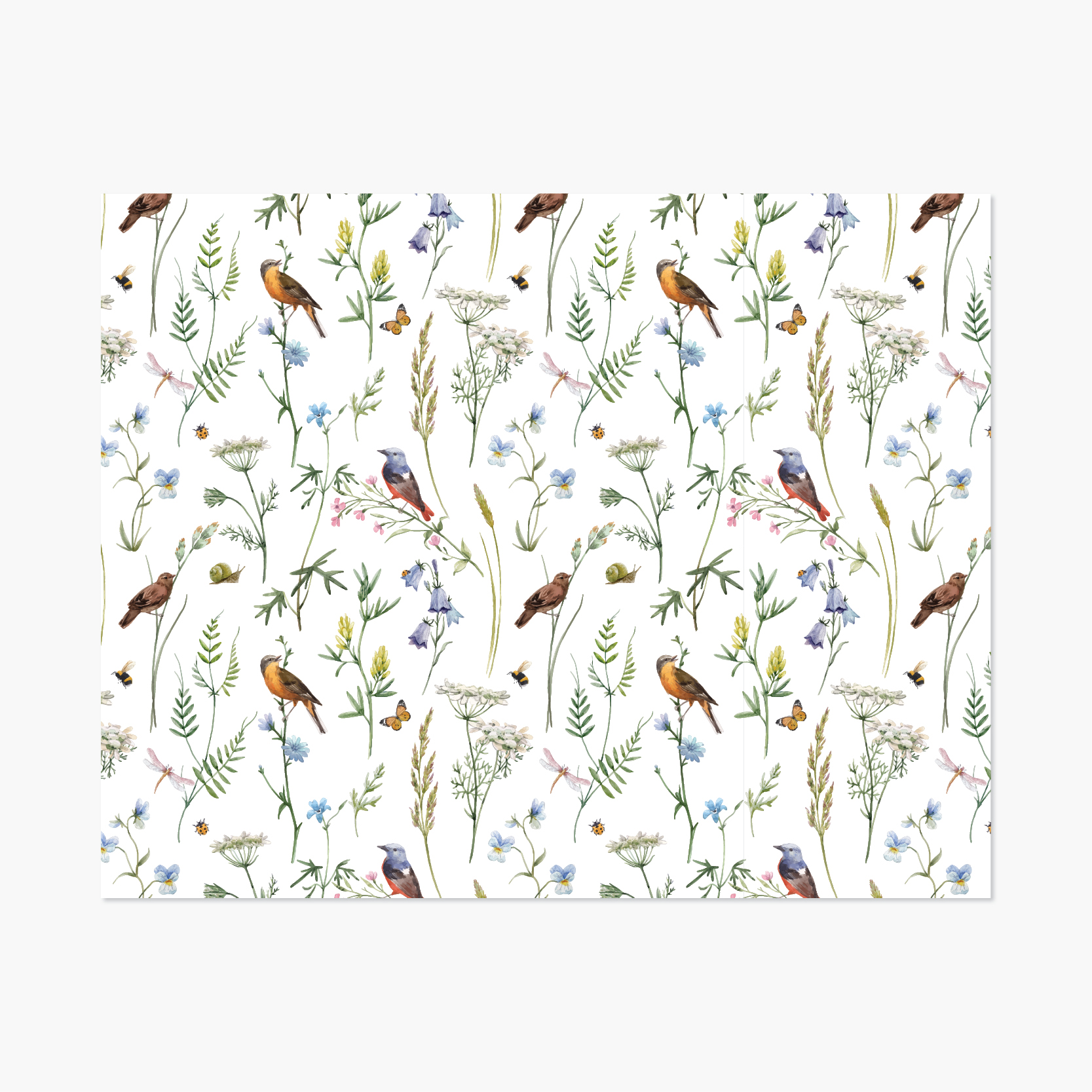 Floral with Birds Placemat 10/pack BP Print Group