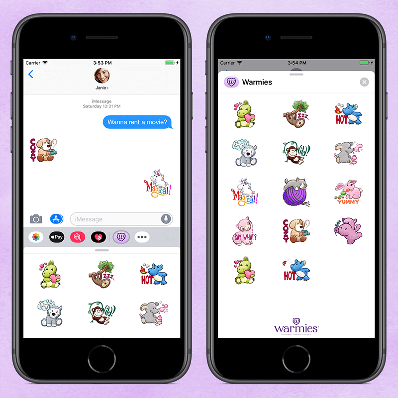 Warmies Stickers • Iconfactory Portfolio