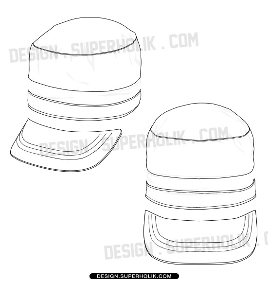 Fashion design templates, Vector illustrations and ClipartsMILITARY