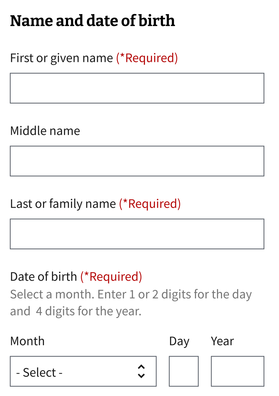 Names VA.gov Design System