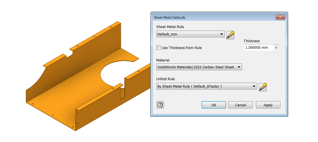 Converting Models to Sheet Metal with Inventor Design & Motion