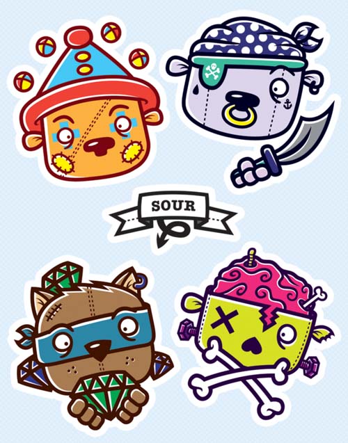 Collection of Very Creative Sticker Designs Designbeep