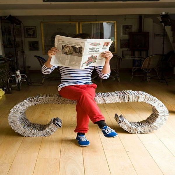 Five unique furniture designs made using recycled newspaper Designbuzz