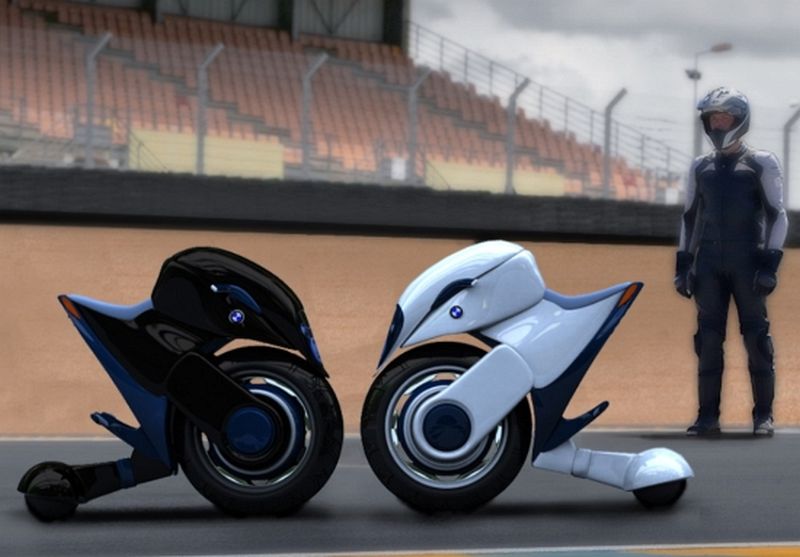 BMW Halbo Zeroemission motorcycle propels on its front wheel Designbuzz