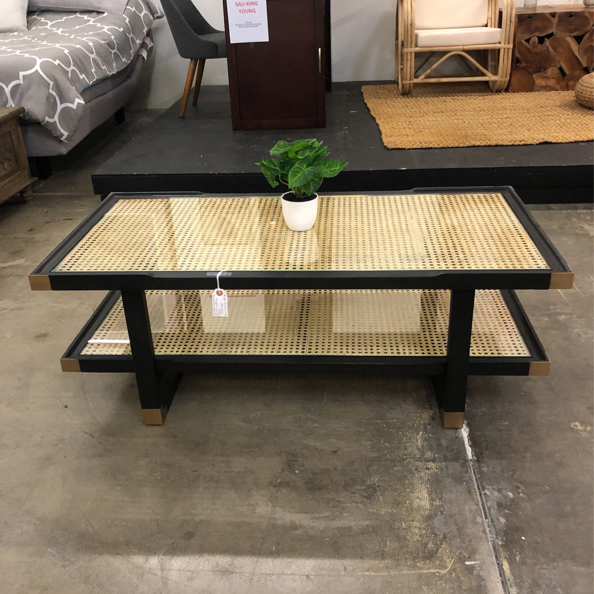 Hooker Furniture Austin Coffee Table Glass Top Design Consignment