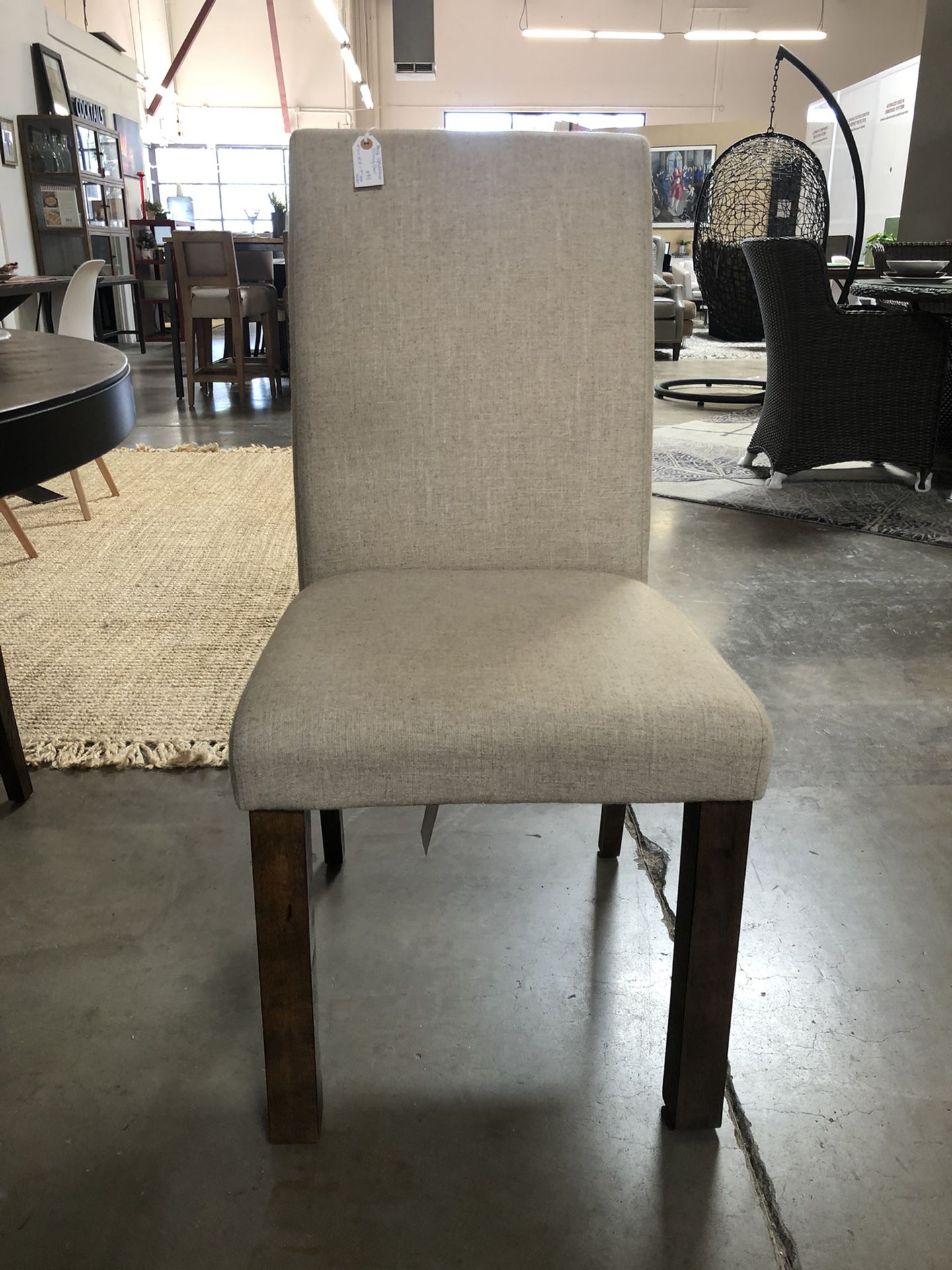 Beige Upholstered Dining Chair Design Consignment