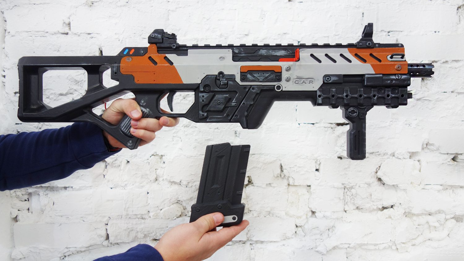 CAR SMG rifle from Titanfall 2, costumes from Destiny, Star Wars