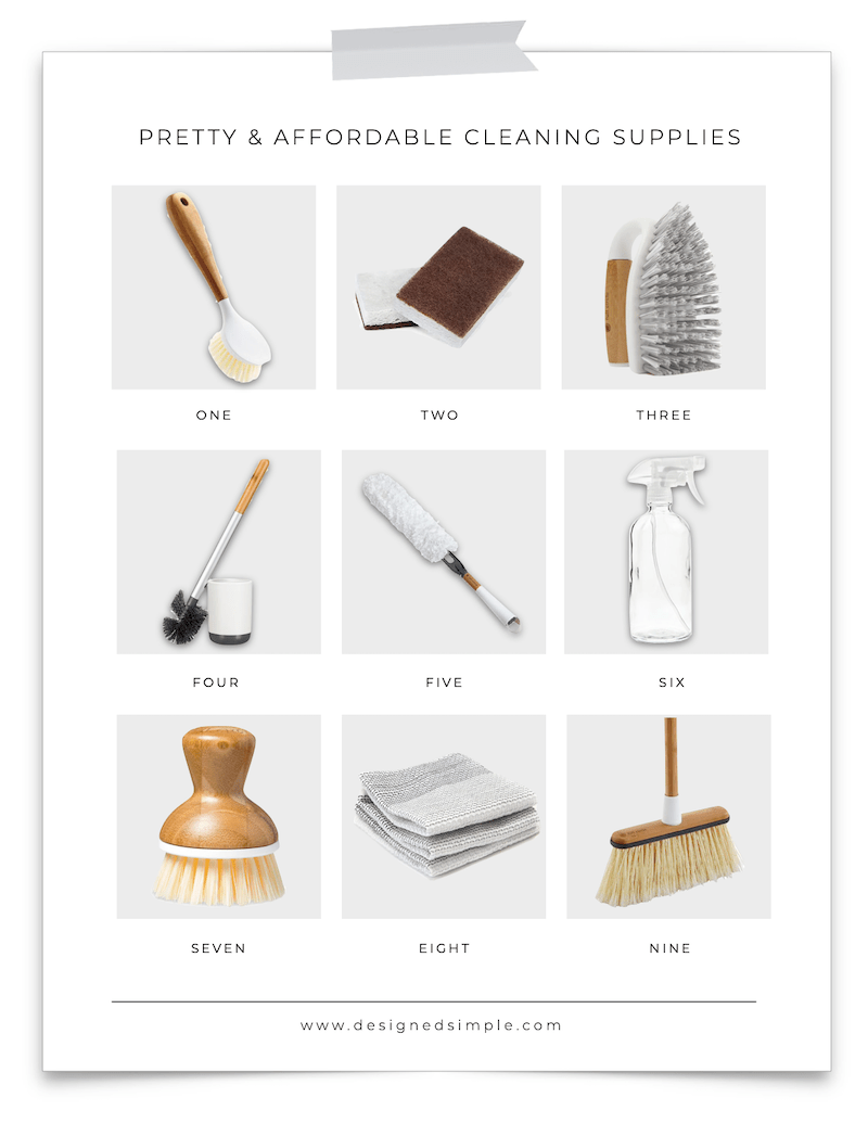 Pretty & Affordable Cleaning Supplies Designed Simple