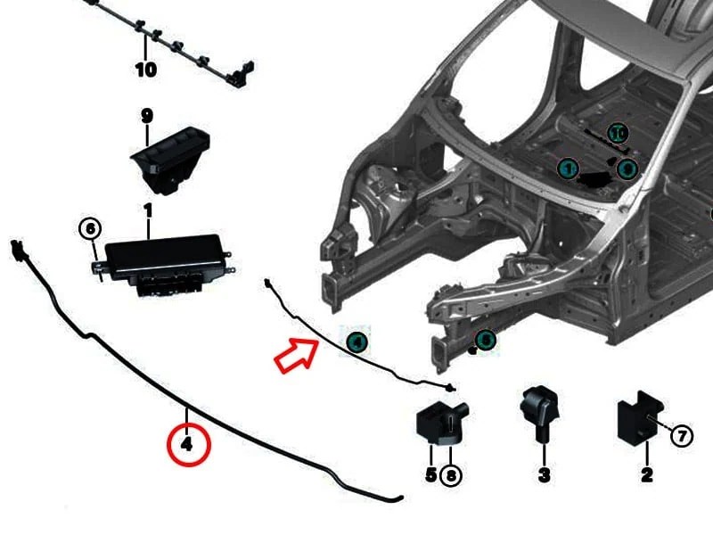 BMW X5 X6 F15 F16 F85 F86 M Sensor For Pedestrian Protection PTS